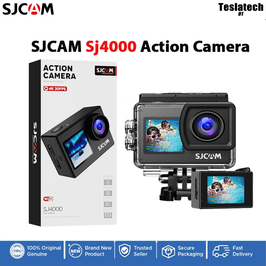 SJCAM SJ4K Action Camera 4K30fps WiFi Camera, 98FT 30M Underwater Waterproof Camera With 40mp Uhd Image Eis Stabilization 170fov 5x Digital Zoom With 2 Batteries Helmet Mount Accessories Kits Price In Egypt 30463529
