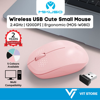 MIKUSO MOS-W080 Light Wireless USB Mouse Small Cute Colorful | Office ...