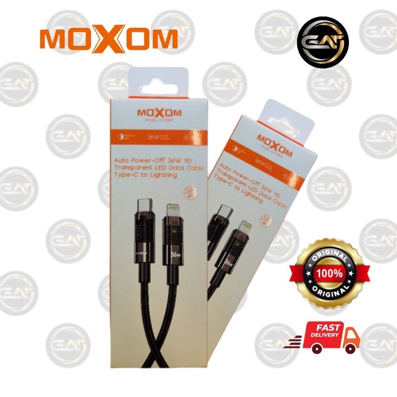 Moxom Auto Power-off 36W PD Transparent Led Data Cable | Shopee Malaysia