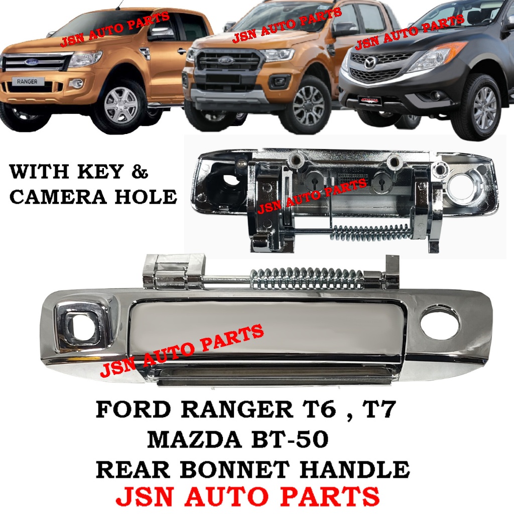 J07S03 REAR BONNET HANDLE FORD RANGER T7 , MAZDABT50 WITH CAMERA HOLE ...