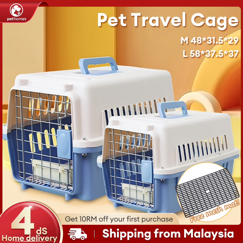 PET CARRIER PORTABLE CAT DOG TRAVEL KENNEL SANGKAR RAGA KUCING