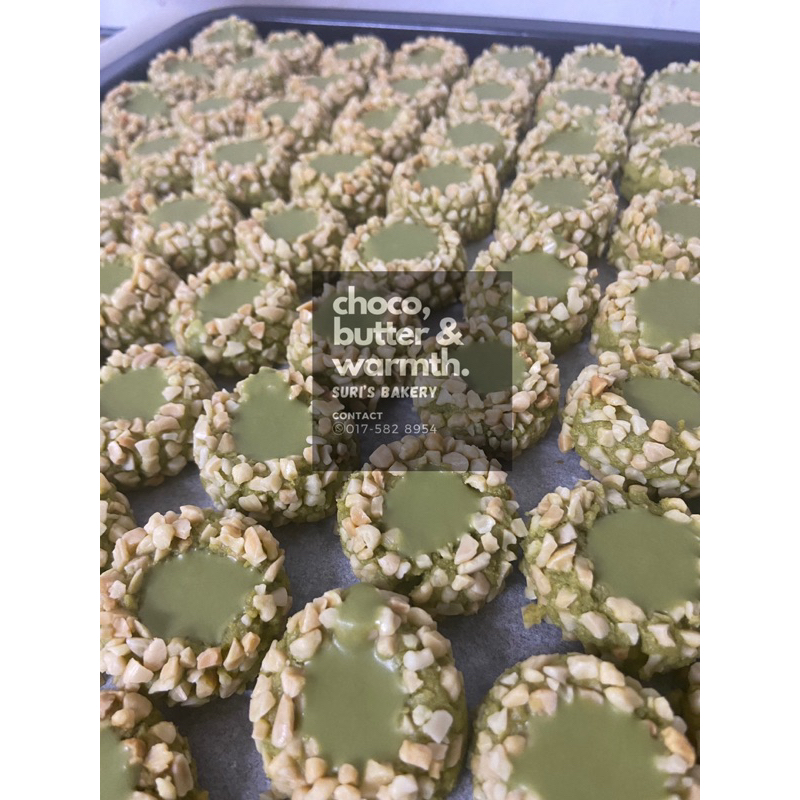 Matcha button cookies pure butter | Shopee Malaysia