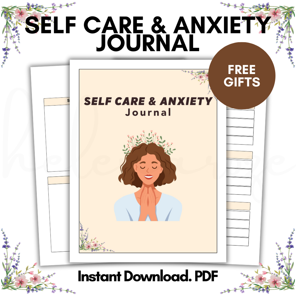 Self Care & Anxiety Journal, Digital Printable Pdf Anxiety Journal ...