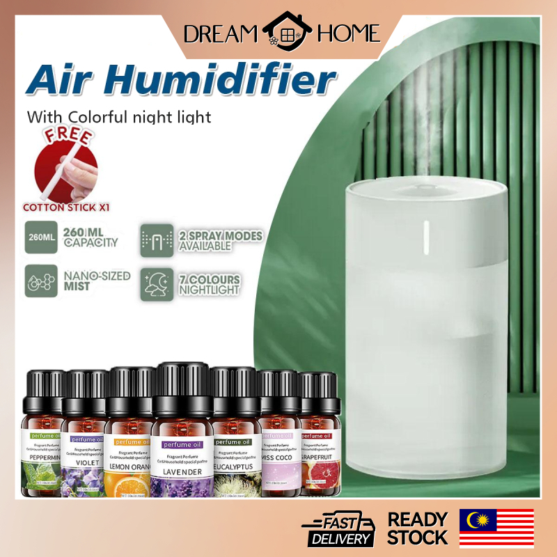 7 Color LED Mini Air Humidifier With Essential Oil Air Diffuser for ...