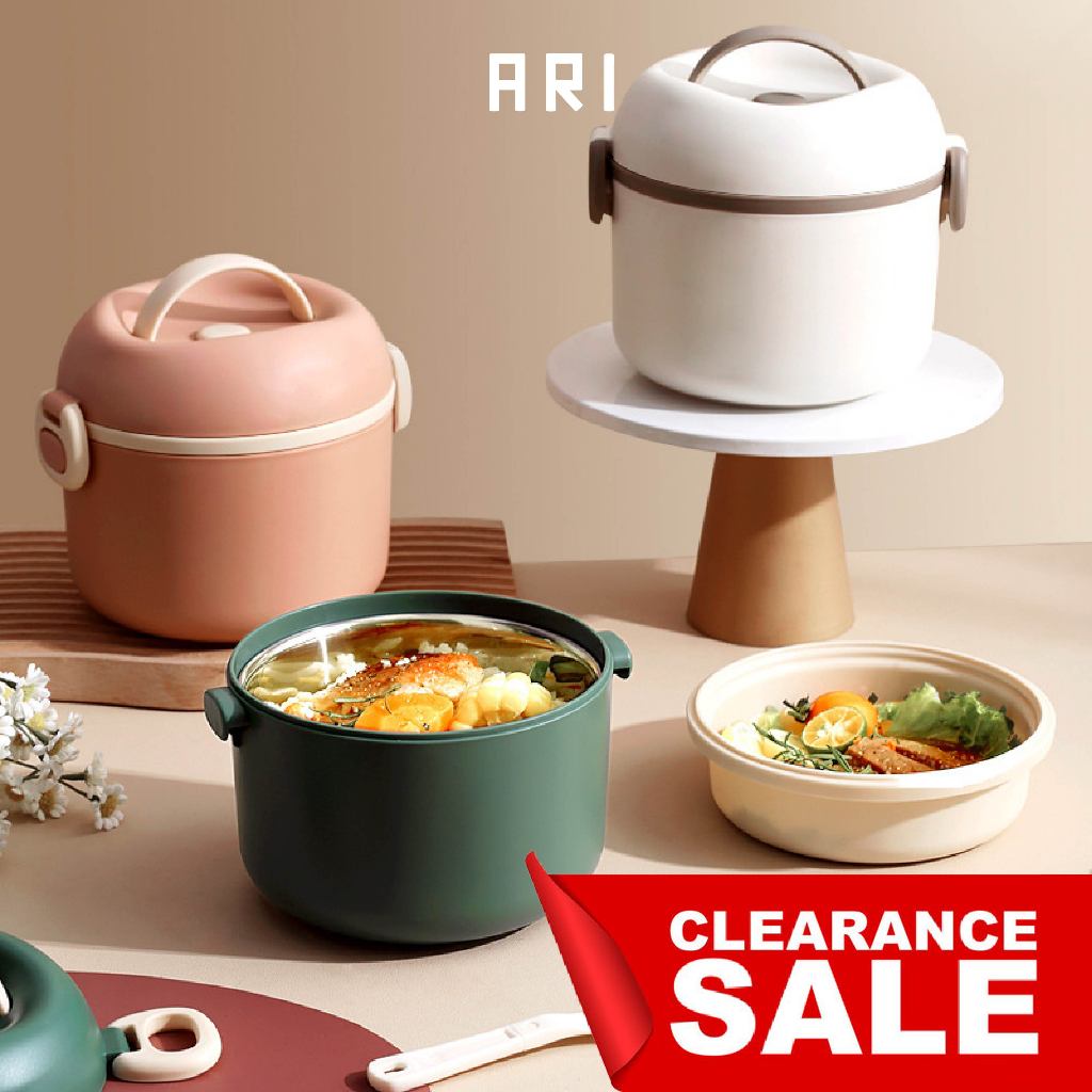 ARI Stainless Steel Lunch Box Portable Vacuum Insulated Hot Thermal ...