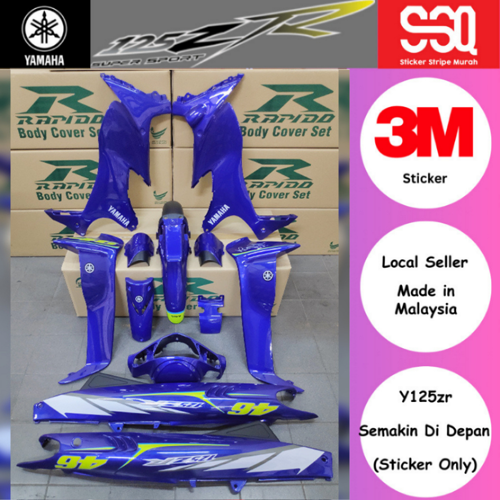 High Quality AAA Premium Sticker Stripe Yamaha 125z 125zr 46 Coverset ...
