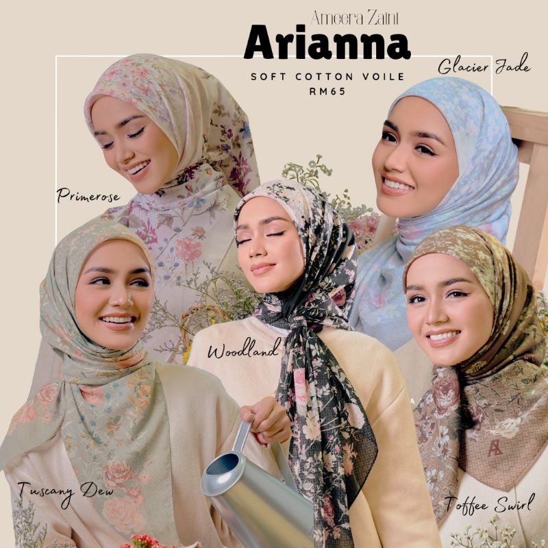 AZ Arianna tudung bawal cotton voile by Ameera Zaini | Shopee Malaysia