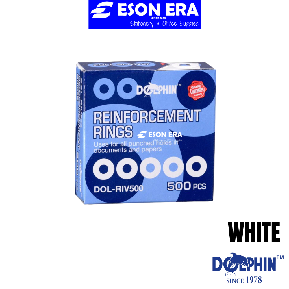 Dolphin Reinforcement Rings 500pcs Clear / White Sticker Ring Bulat ...
