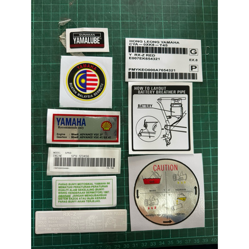 SET STICKER COMBO ACCESORIES RXZ CATALYZER | Shopee Malaysia