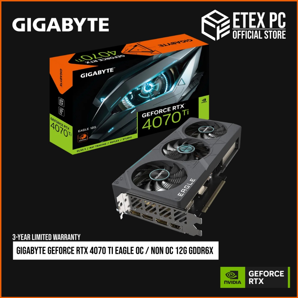 GIGABYTE GeForce RTX 4070 Ti EAGLE OC / NON OC 12G GDDR6X # GV ...