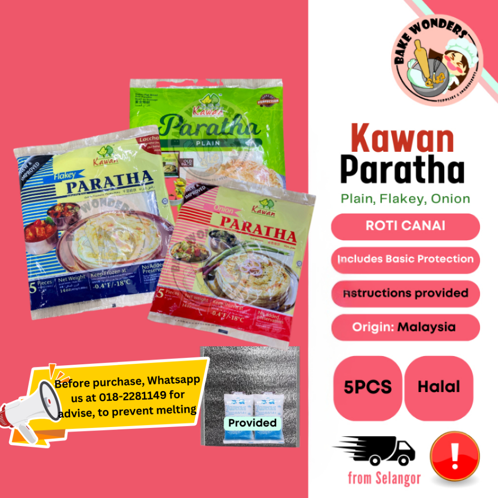 [ Froz ] Kawan Paratha Plain Frozen Roti Canai Paratha Flakey Paratha ...