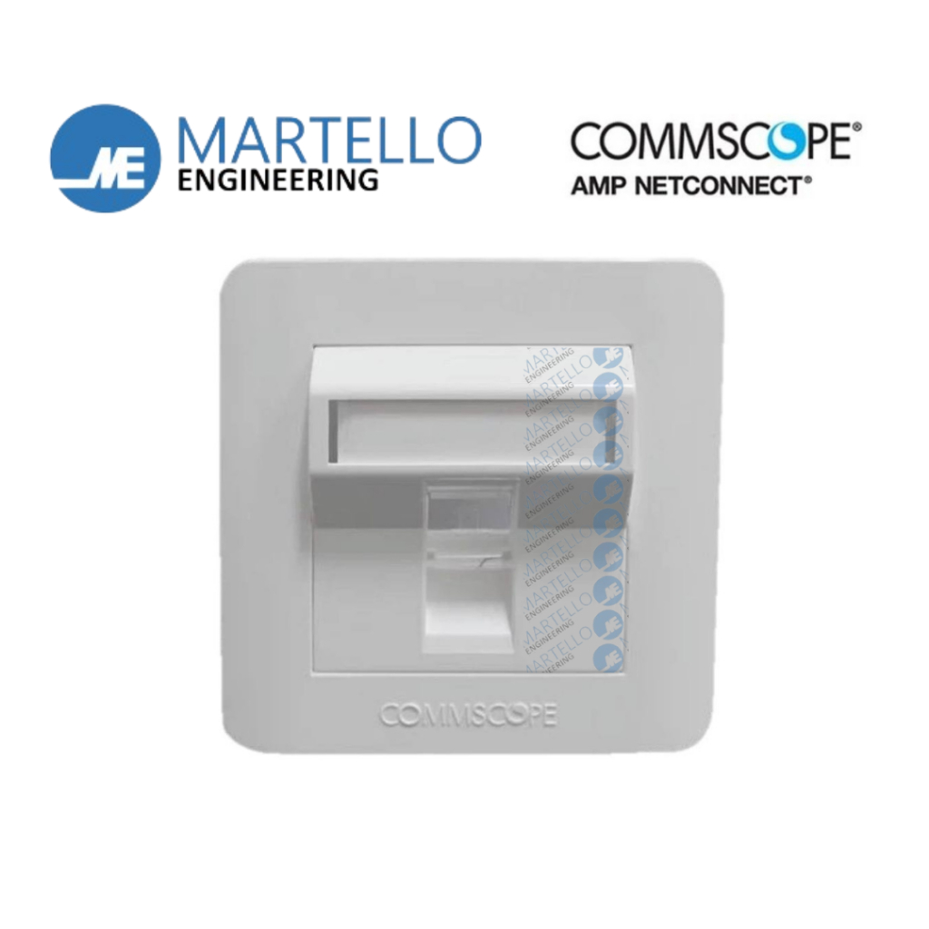 COMMSCOPE AMP CAT5E/CAT6 1Port Faceplate 45 ° Angle Type Data Wall ...