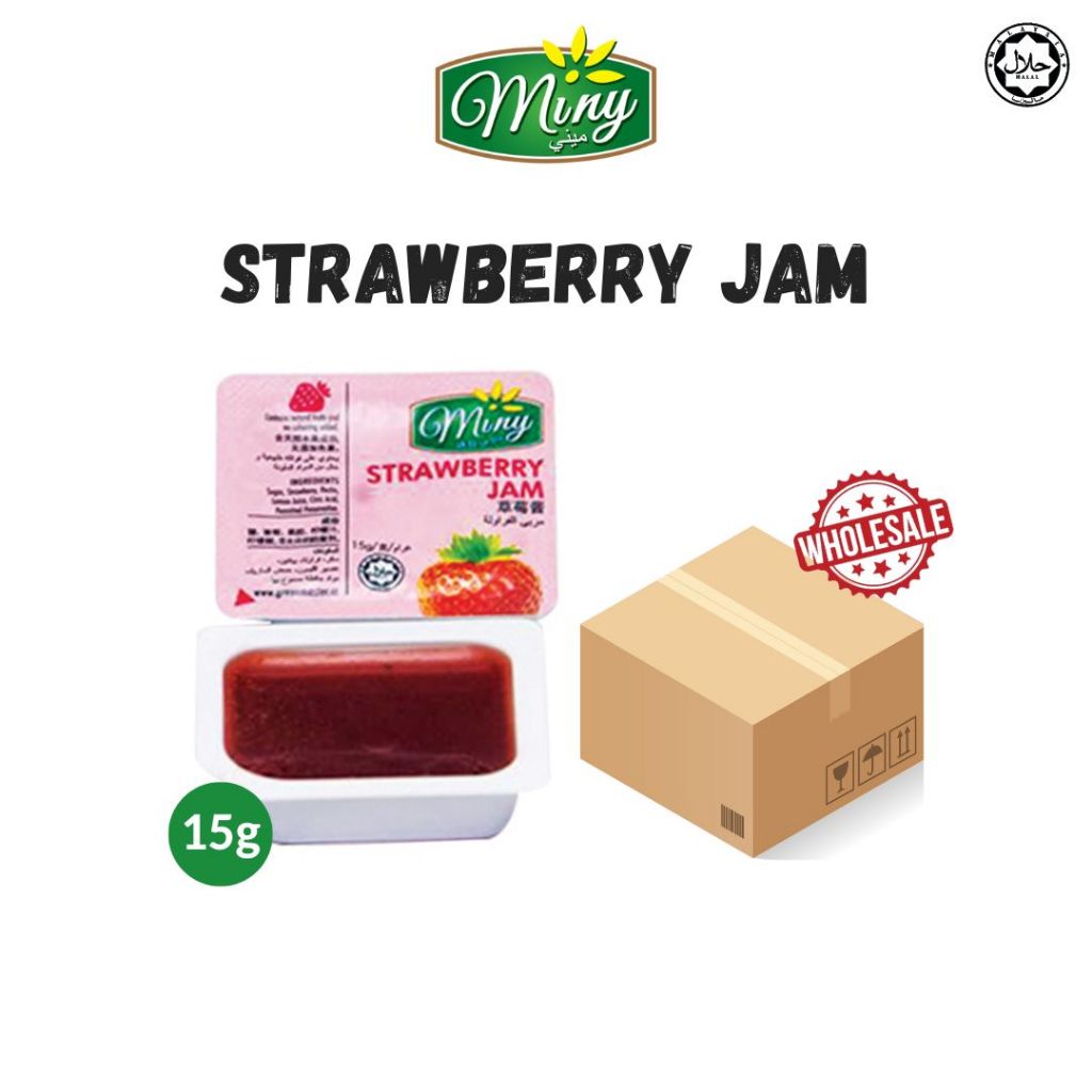 MINY Strawberry Jam 15g 256/512 Sachets Fruit Jam Shopee Malaysia