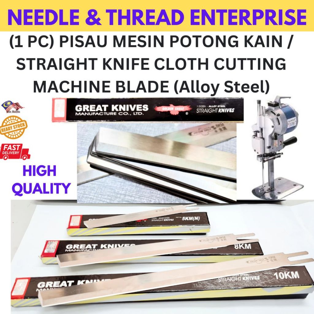 PISAU MESIN POTONG KAIN / STRAIGHT KNIFE AUTHENTIC CLOTH CUTTING ...