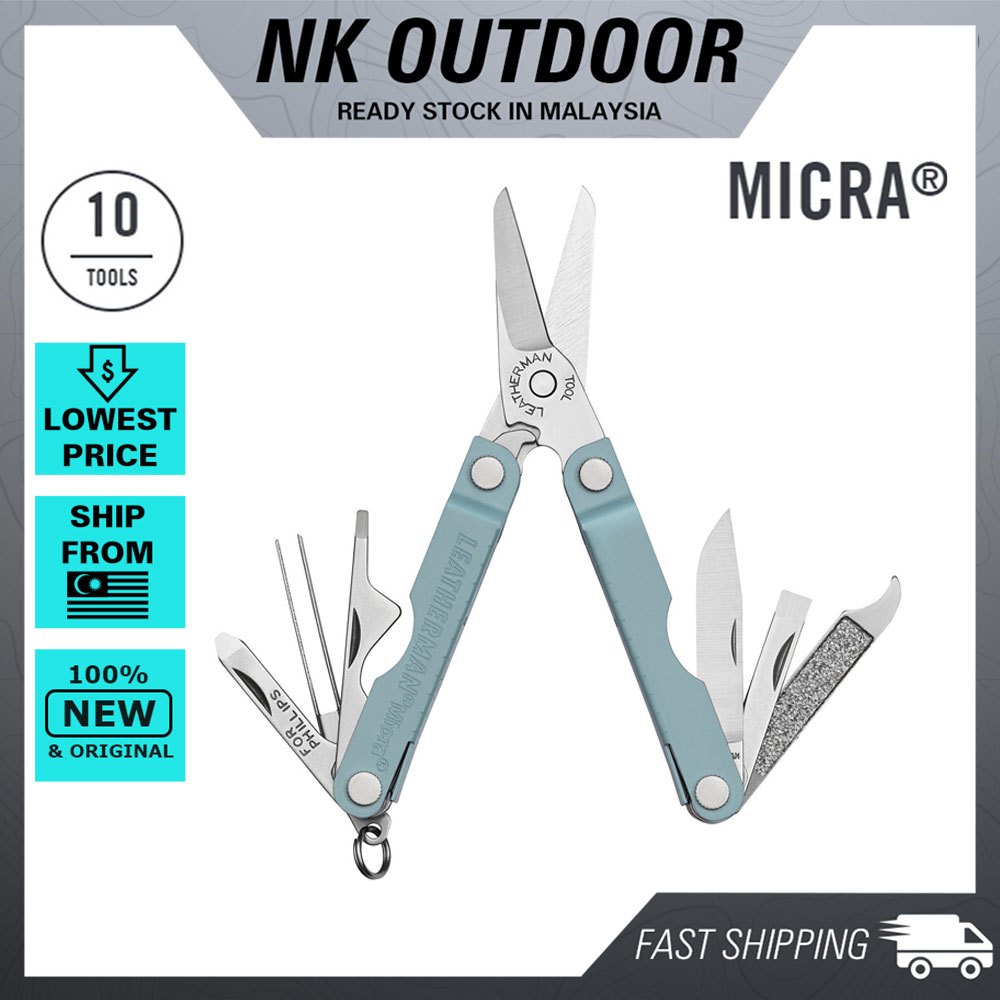 Leatherman Micra Roestvrijstalen Multitool Met Veerschaar En 9 Andere Gebruiksvoorwerpen Voor Dagelijks Gebruik Ideaal Aan De Sleutelhanger Roestvrij Staal 1539372334