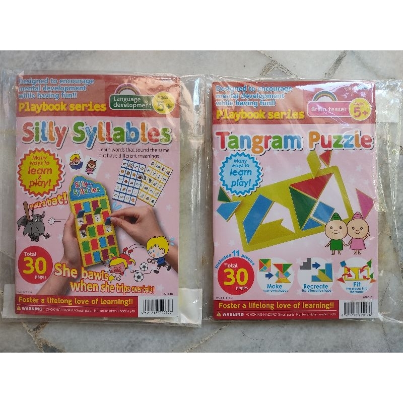 NEW: Artec (Japan) Playbook Series: (Ages 5+) Silly Syllables / Tangram ...