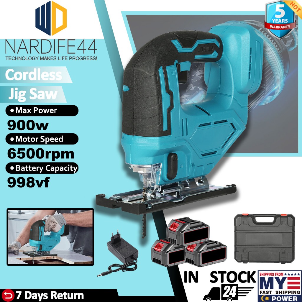5 Year Warranty Cordless Electric Jigsaw Wood High Speed Reciprocating ...