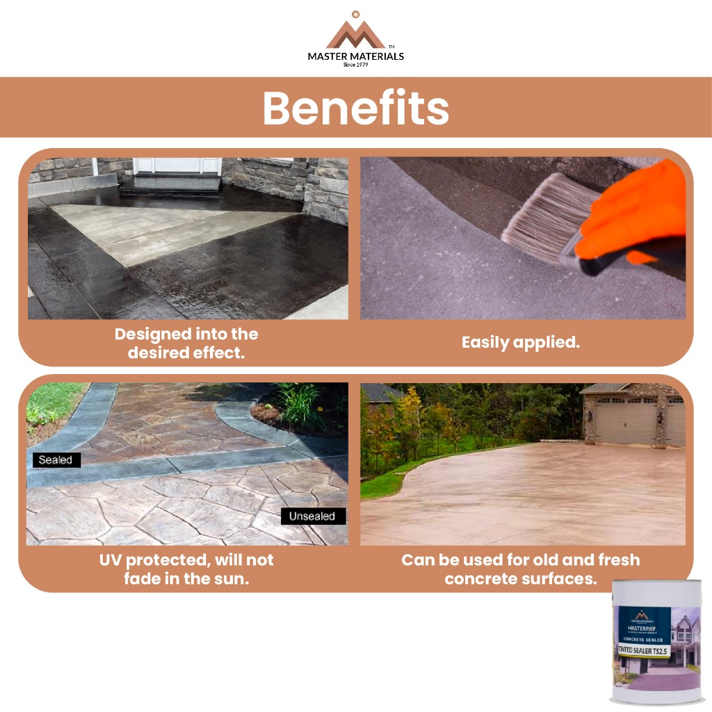MASTERPAV Tinted Sealer *Colour Sealer for Concrete Imprint flooring ...