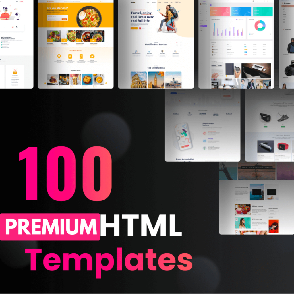 100 Premium HTML Template Bundle 2024 (Open Source Code) | Limited Time ...