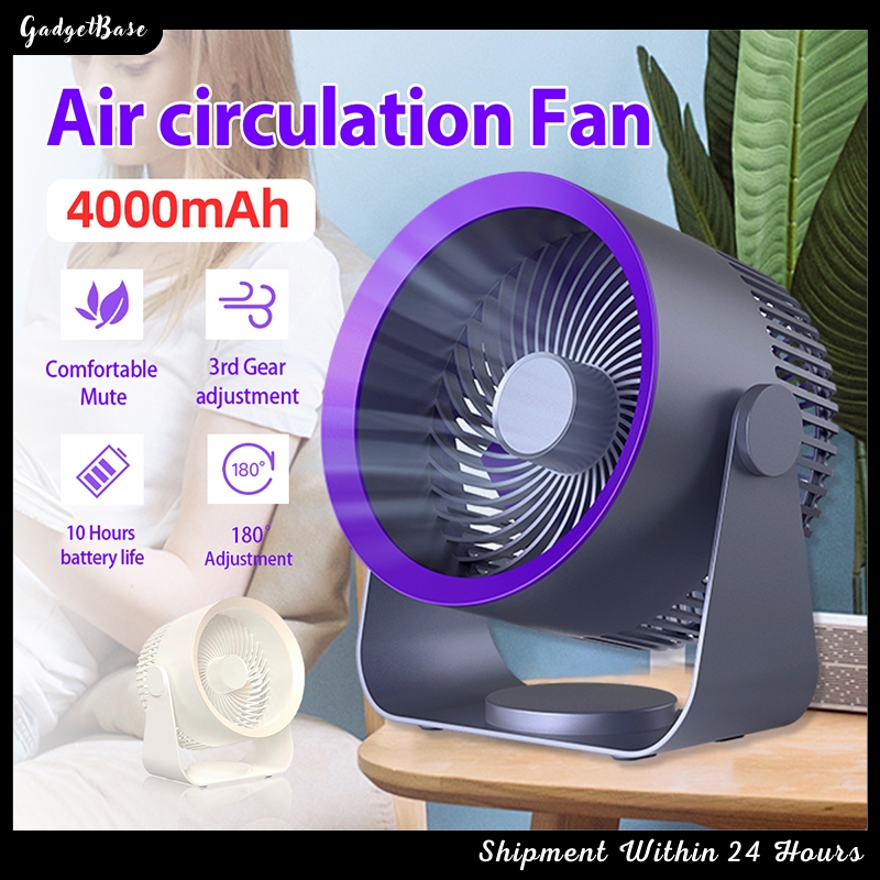 Air Circulation Fan Electric 8 Inches USB Rechargeable Circulation 25W ...