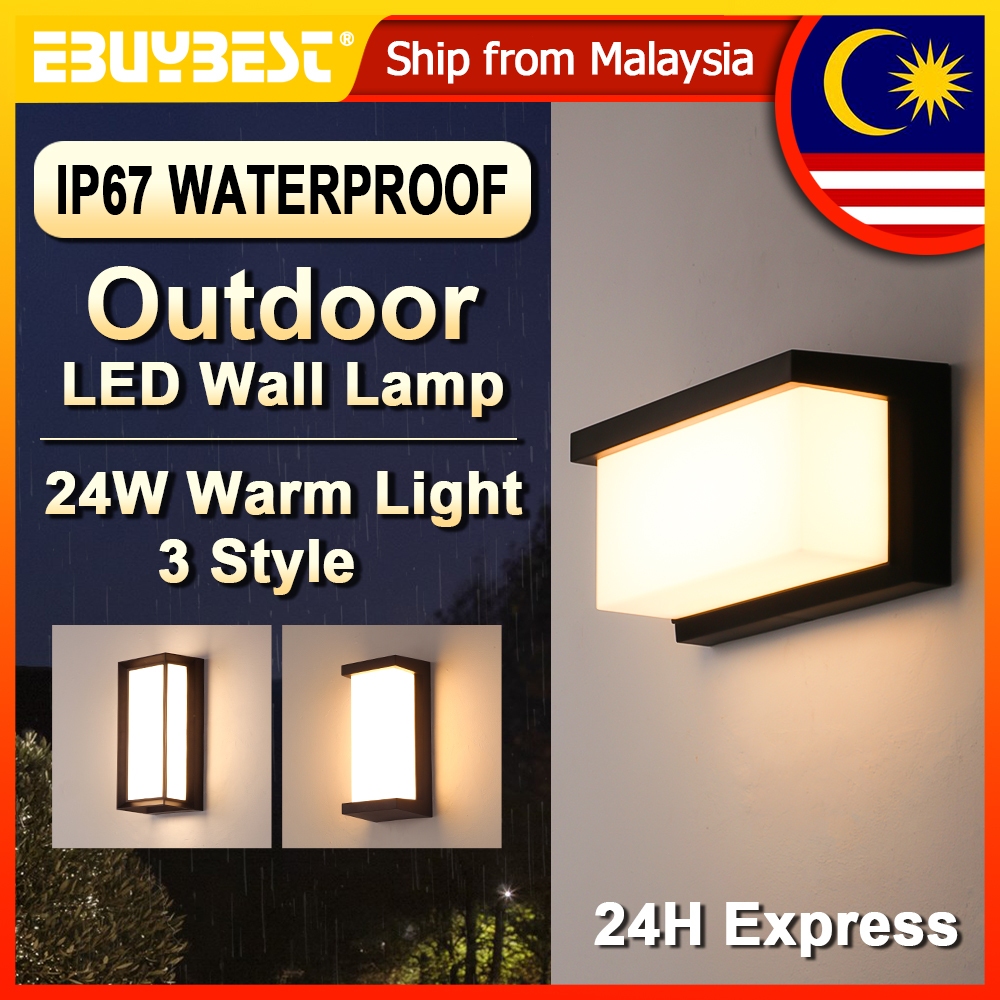 Outdoor Waterproof Wall Light LED Lampu Dinding 24W 220V Corridor ...