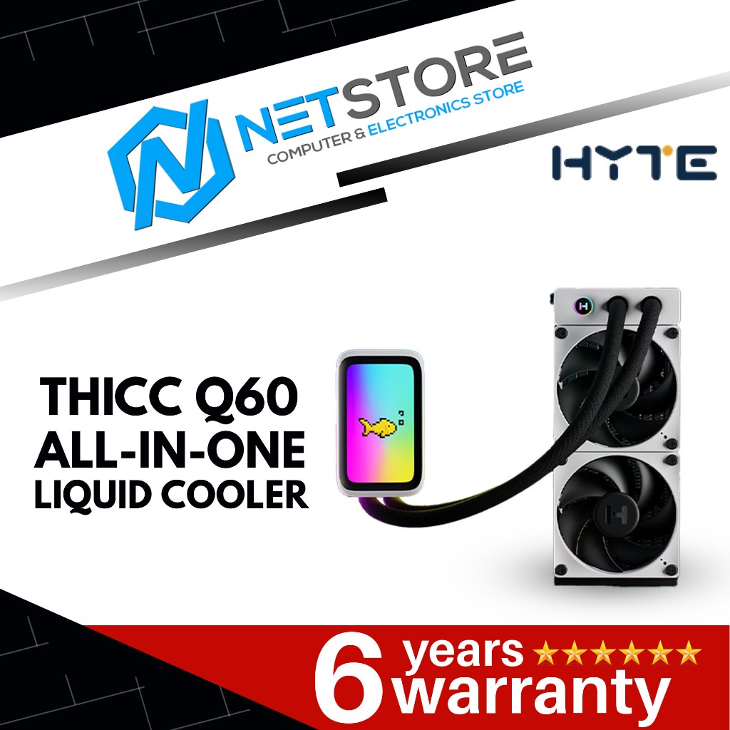 HYTE THICC Q60 All-In-One Liquid Cooler - FAN-HYTE-Q60-BW | Shopee Malaysia