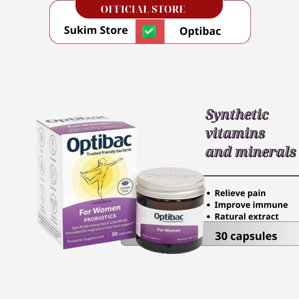 OPTIBAC Purple Probiotics Intimate Flora For Women 30 Tablets | Shopee ...