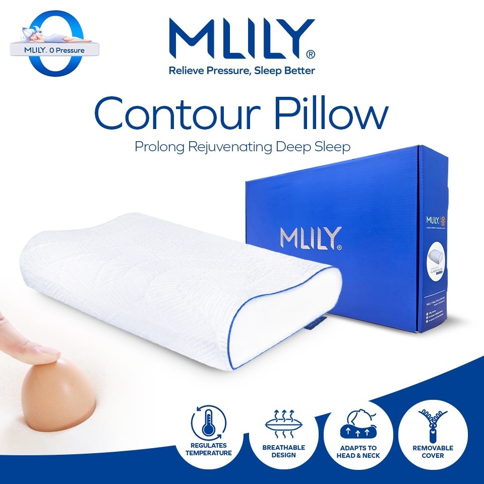 Furniture Direct x MLILY OxyGel Contour Memory Foam Pillow Adaptive Foam bantal memory foam Shopee Malaysia