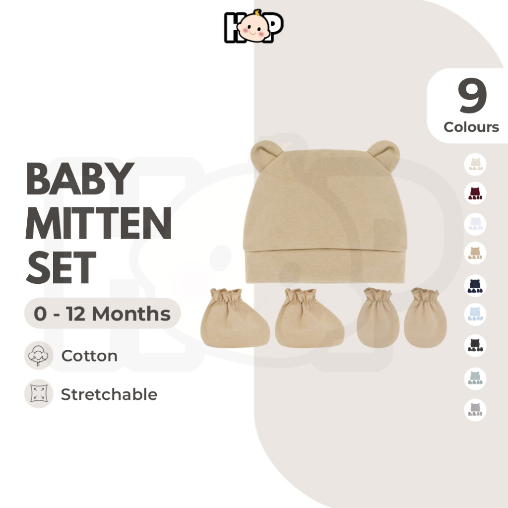 Baby Mitten and Booties Set with Cute Ear Topi Baby Newborn Baby Mittens and Booties Newborn