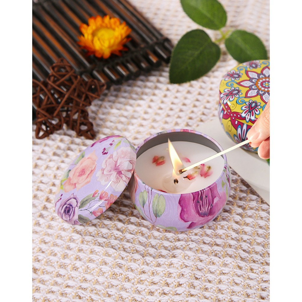 Scented Candles Soy Wax Essential Oil Aromatherapy Natural Fragrance ...