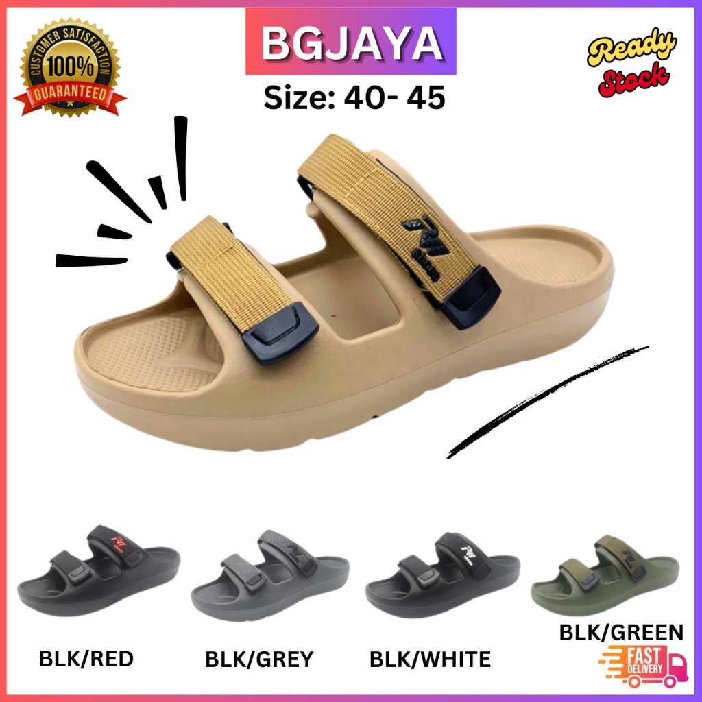 Men Slipper Double Sandal Unisex Size 40-45 RW 5007 (BGJAYA) | Shopee ...