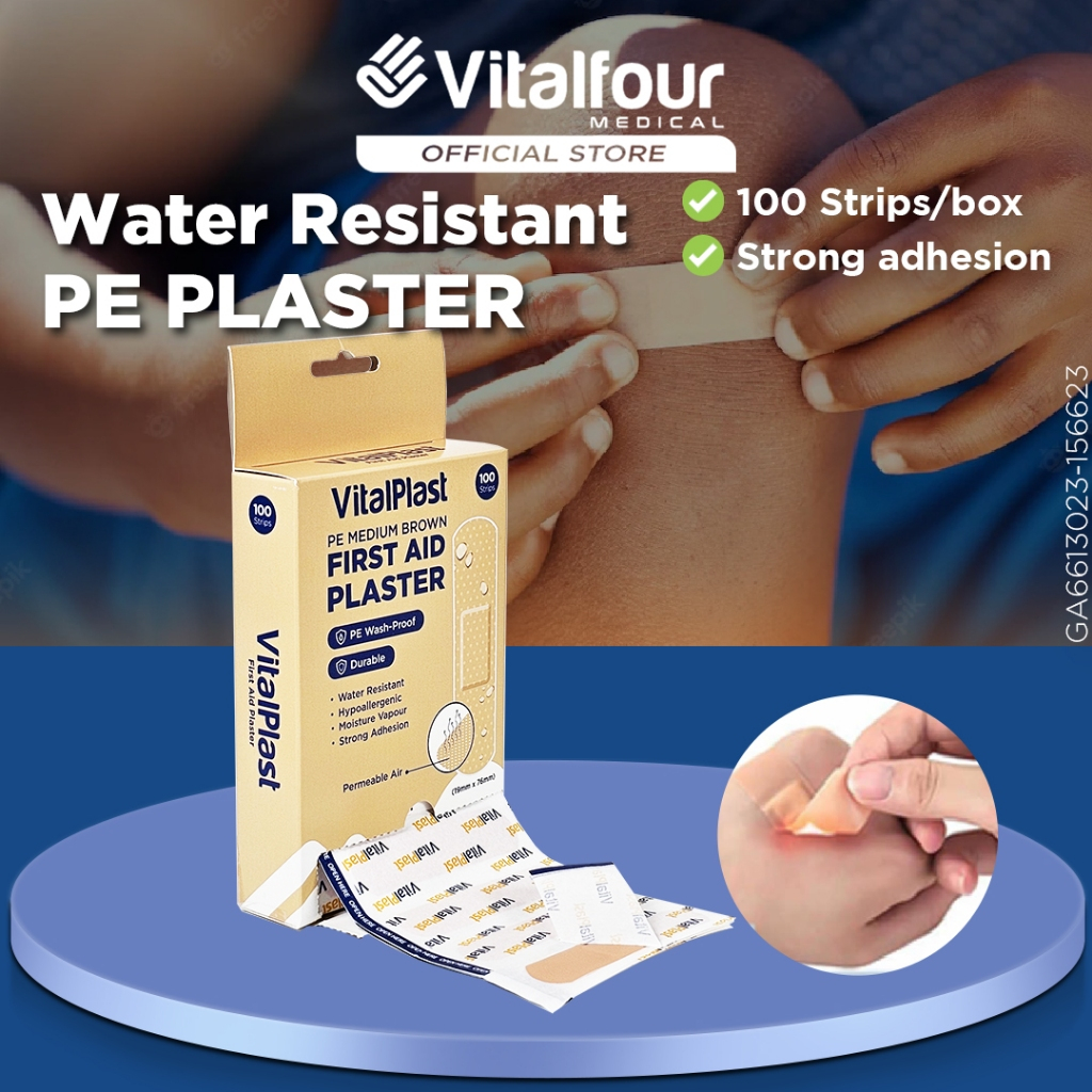 VitalPlast Water Resistant First Aid Plaster 100's Box | Shopee Malaysia