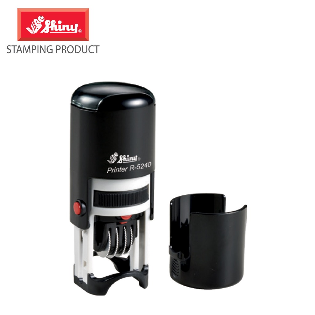 Shiny Self Inking Stamp Round chop (With Date) | Shopee Malaysia