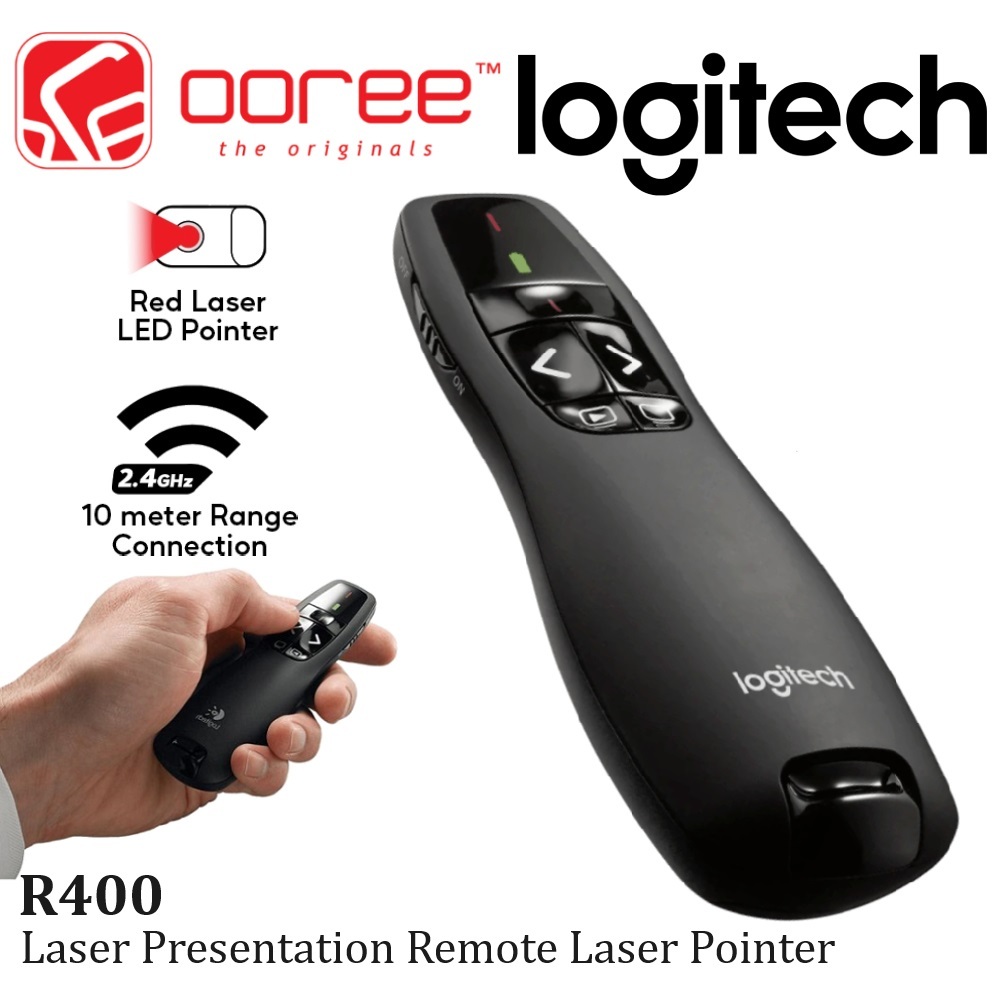 LOGITECH R400 WIRELESS RED LASER POINTER PRESENTER WITH RED LASER ...