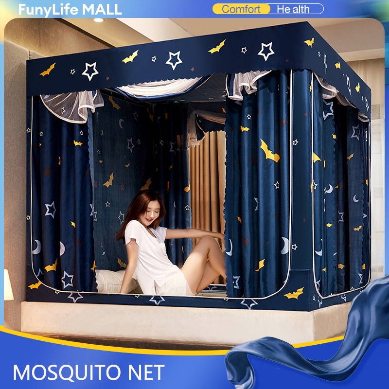 FunyLife Mosquito Net Kulambo Fully Single/Queen/king Enclosed Cloth ...
