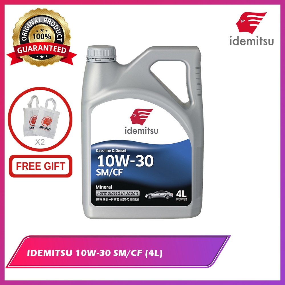 Idemitsu 10W-30 SM/CF Mineral Gasoline Engine Oil (4L) | Shopee Malaysia