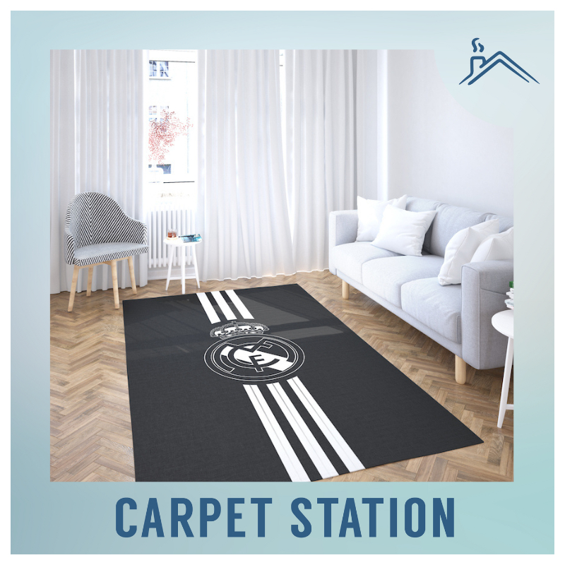 Real Madrid Football Club Logo Spain La Liga Team Design Carpet Velvet ...