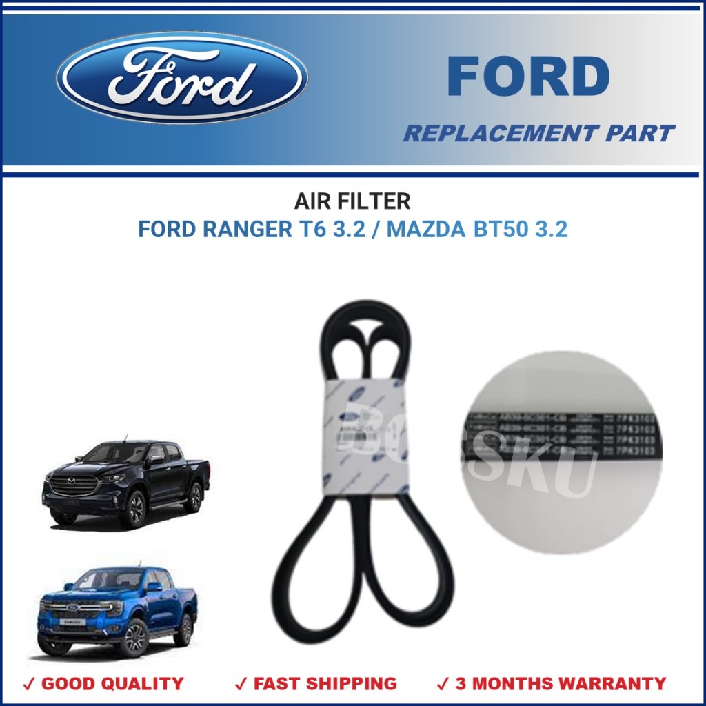 FAN BELT - FORD RANGER T6 3.2CC (2013-2019) / MAZDA BT50 3.2CC (2013 ...