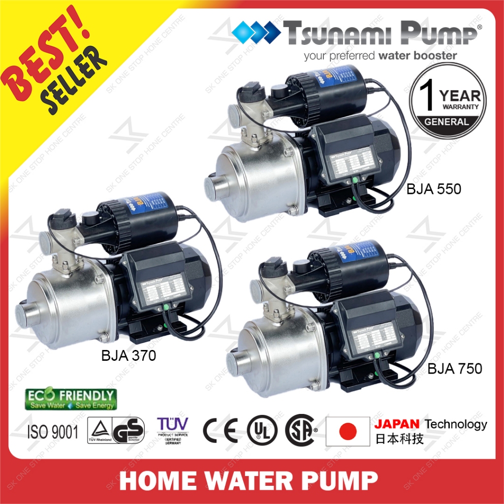 TSUNAMI PUMP Main Pipe Assist Pressure Water Pump (BJA -370 0.5Hp / BJA ...