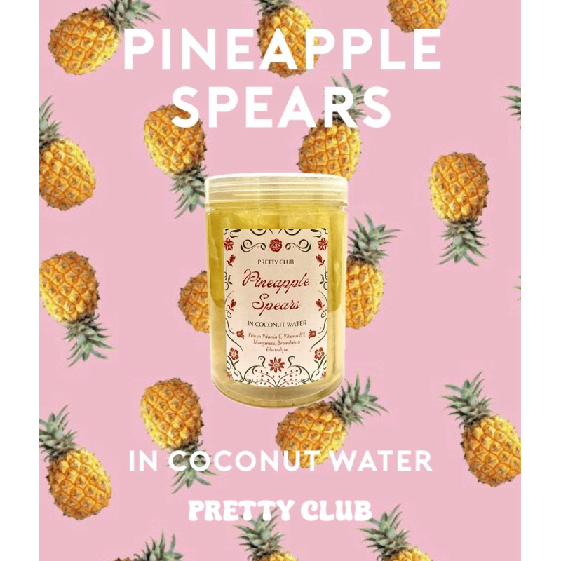 Pineapple Spears In Coconut Water Pretty Club 12pcs Shopee Malaysia