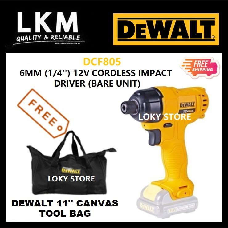 DEWALT DCF805 12V 1/4'' Cordless Impact Driver (BARE UNIT) | Shopee ...