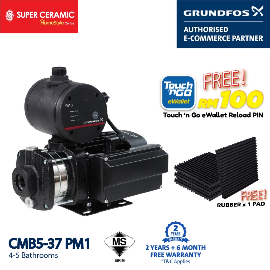 Grundfos CMB5-37 PM1 Home Water Pressure Booster Pump | Shopee Malaysia