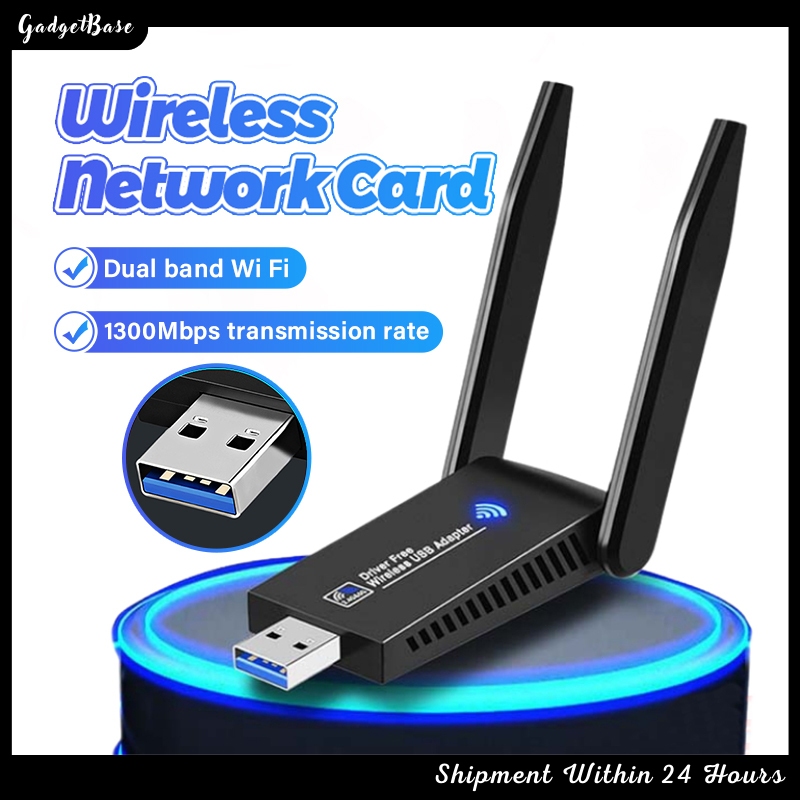 High Speed Wifi Adapter 1300Mbps Dongle Antenna Wireless Long USB ...