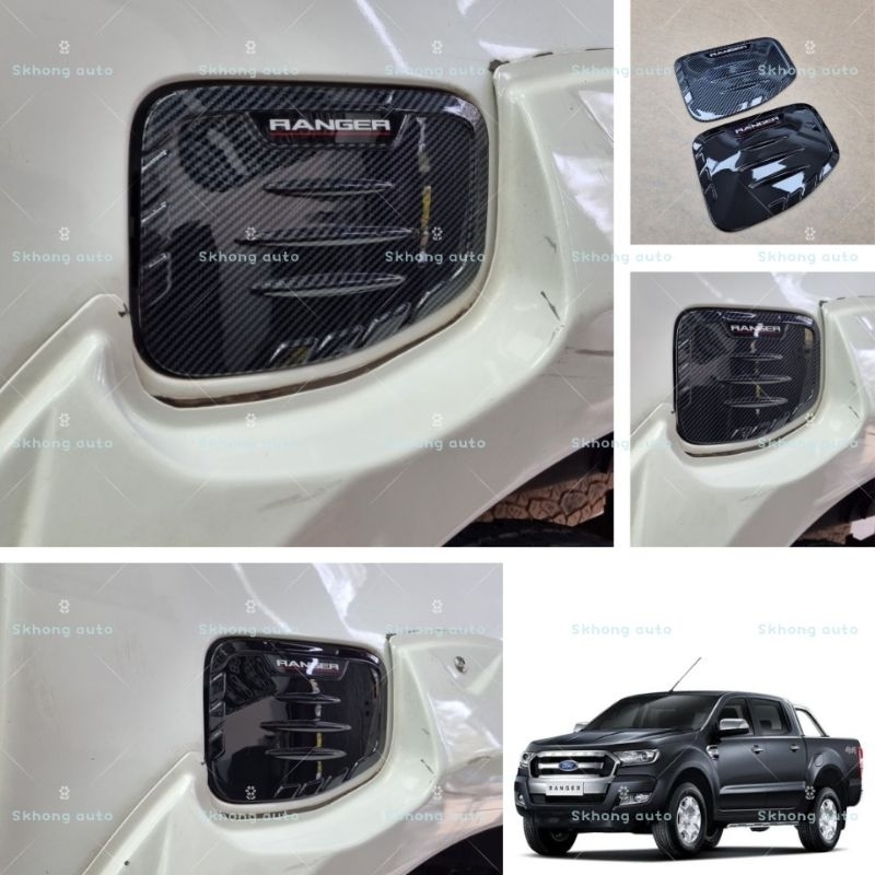Ford ranger t6 t7 car fuel cap trim cover accessories carbon fiber ...