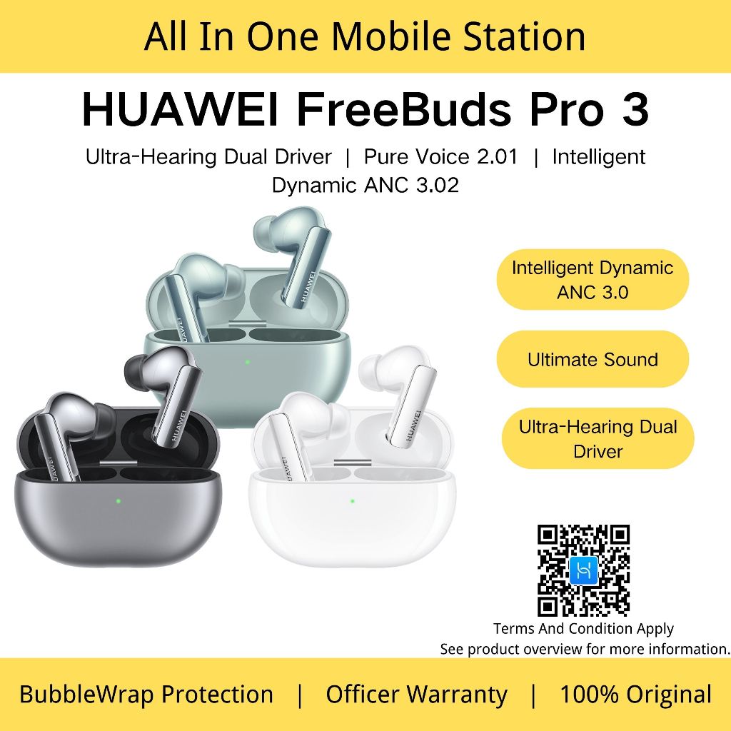 HUAWEI Freebuds Pro 3 Wireless Earphone | Intelligent ANC 3.0 | Hi-Res ...