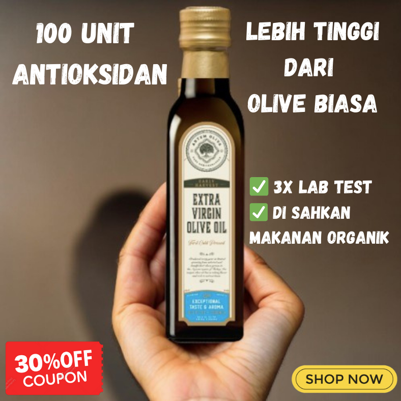 (Buah Muda) Minyak Zaitun Extra Virgin Olive Oil Tuaian Musim Awal
