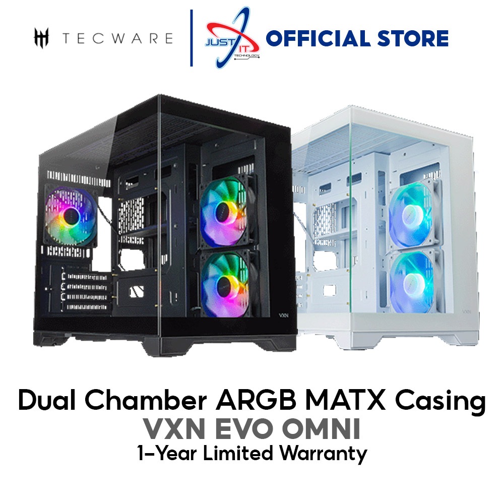 TECWARE VXN EVO OMNI ARGB COMPACT CHAMBER MATX CASING / CASE ( BLACK ...