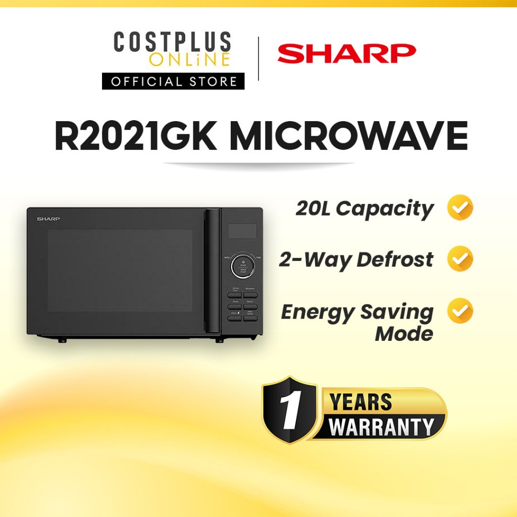 Sharp Microwave Oven (20L) R2021GK 2-Way Defrost Energy-Saving Steam ...