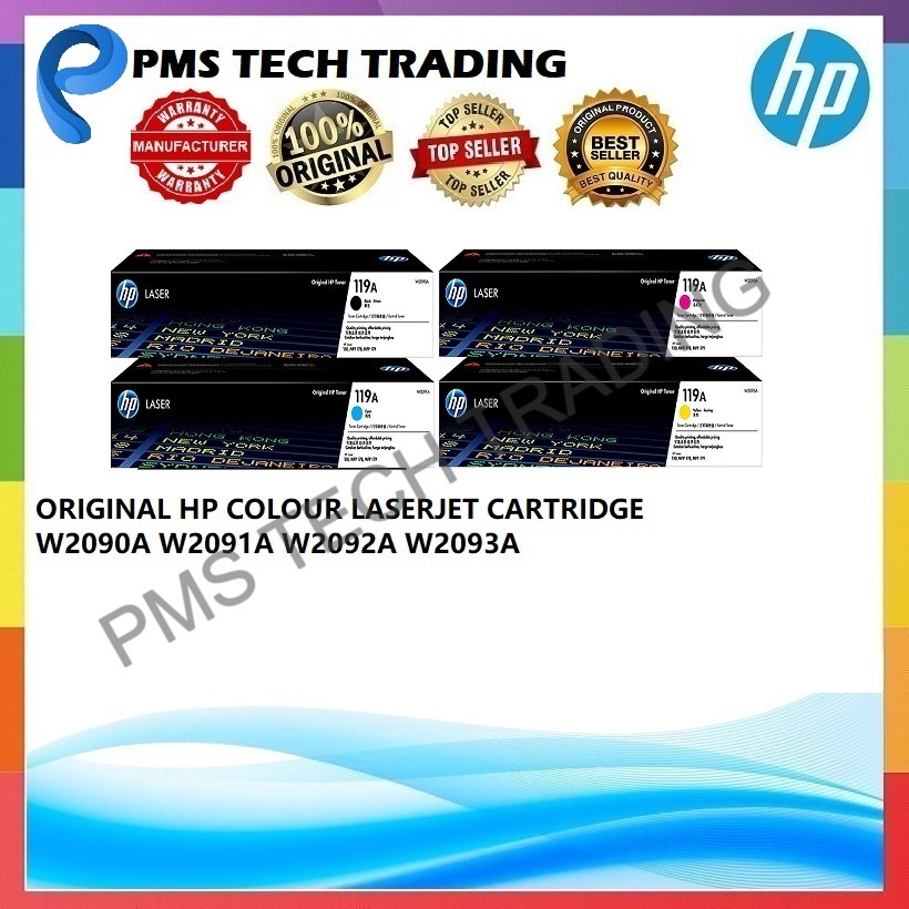 ORIGINAL HP COLOUR LASERJET CARTRIDGE 119A W2090A W2091A W2092A W2093A ...