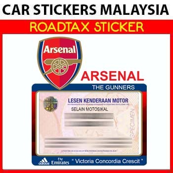 New Roadtax Holder 2024 sticker - Arsenal Car Sticker EP 2022 | Shopee ...